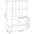 thumbnail image 4 of vidaXL Adult Standard Bookcase Senja Rattan Look White 90x35x130 cm Solid Wood Pine, 4 of 5
