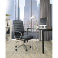 thumbnail image 2 of High Back Manager's Faux Leather Chair in Black with Chrome Base, 2 of 6