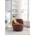 thumbnail image 1 of KOSSMAI Soft Upholstered Teddy Fabric Small Size Swivel Accent Chair For Living Room, Bedroom, Study Room, 1 of 5