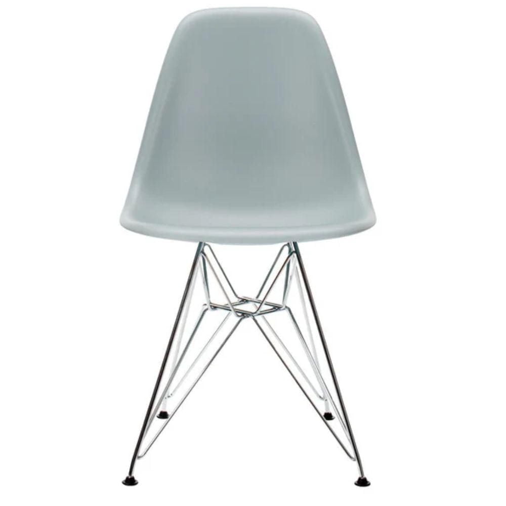 Heavenly Collection Gray Chair with Chrome Base