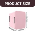 thumbnail image 3 of Mini Fridge 6 Liter/8 Cans For Bedroom Dorm & Car Personal Small Refrigerator For Makeup Beverage Drinks Portable Thermoelectric Cooler & Warmer Glass Door, 3 of 8