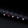thumbnail image 3 of Funie Women Round Cubic Zirconia Pendant Necklace Invisible Fishing Line Chain Jewelry, 3 of 8