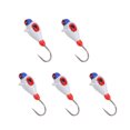 thumbnail image 3 of Ice Fishing Jigs, Bright Color Ice Fishing Hooks 5 Pcs Lightweight  For Saltwater, 3 of 8