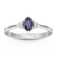 thumbnail image 2 of Birthstone Oval Ring with Shoulder Accents - Blue Sapphire (September), 2 of 5