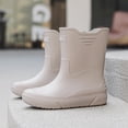 thumbnail image 2 of Gray Mens Rain Boots With Solid Color Letter Design Waterproof Low Top Rubber Comfortable For Spring Summer Casual Outdoor Wear Size 39, 2 of 7