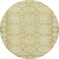 thumbnail image 1 of Ahgly Company Indoor Round Abstract Brown Gold Oriental Area Rugs, 3' Round, 1 of 6