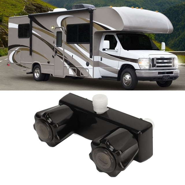 RV Shower Valve Diverter Easy To Install Shower Faucet With 2 Knobs For Boat Wagon