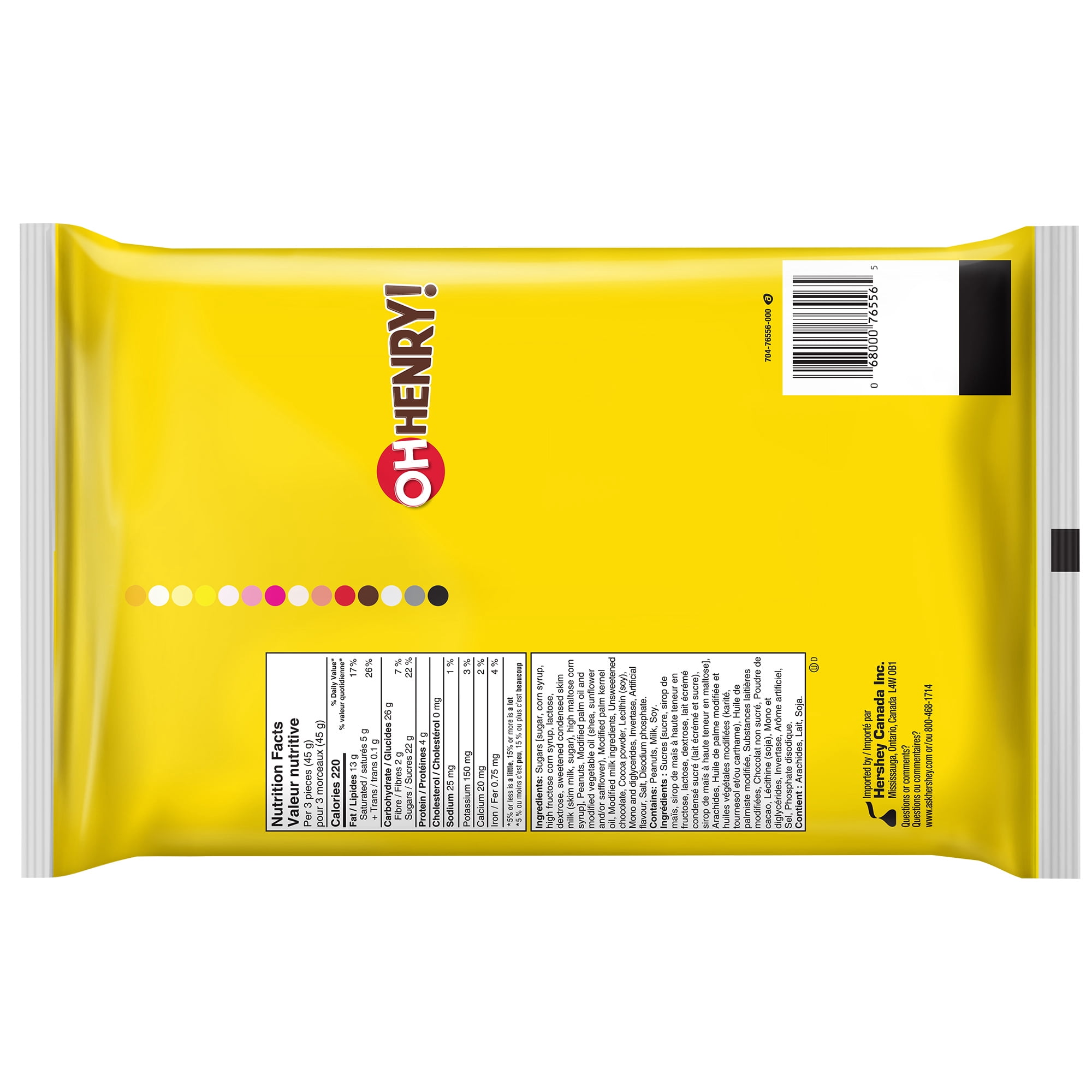 Barres de friandises OH HENRY!, format collation, 375 g