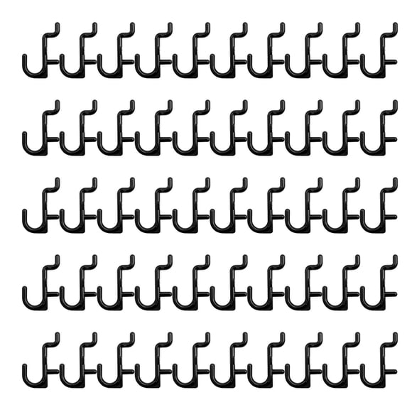 Ensemble de 2 Organiseurs pour Sac à Outils pour Rangement sur Panneau Perforé et Grilles Murales, Supports Suspendus avec Butées, Étagères, en Noir