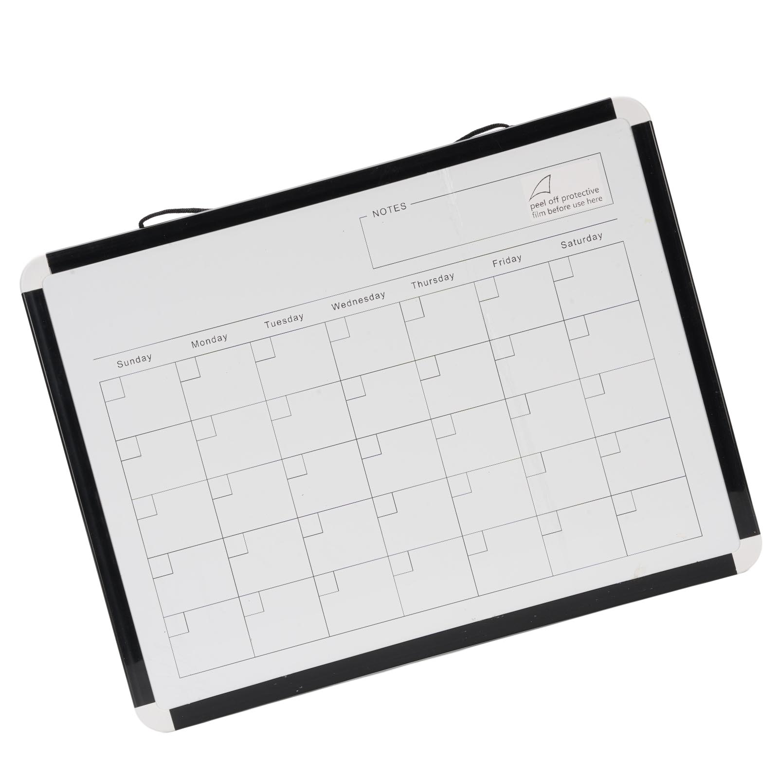 Monthly Calendar Dry Erase Whiteboard, Solid Magnetic Calendar White Board Easy To Erase Replacement with Black Aluminium Frame for Office