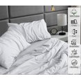 thumbnail image 3 of Ruvanti 100% Cotton Sheets - Crispy Cooling Percale Sheets For Twin Size Bed, Breathable & Durable Twin Sheet Set, 16 Inches Deep Pocket Sheets, Quiet Gray, 3 Pieces, 3 of 5