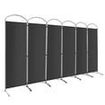 thumbnail image 1 of Costway 6 Panels Folding Privacy Screen 6 Ft Tall Fabric Privacy Screen for Home Grey, 1 of 10