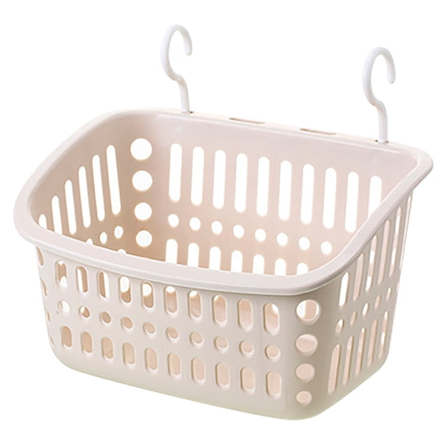 Plastic Hanging Shower Basket with Hook for Bathroom Kitchen Storage Holder