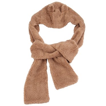 COOPHYA Furry Scarf Hoodie Shape Soft Fleece Hooded Scarf 1Pcs for Women