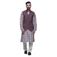thumbnail image 1 of Atasi Traditional Printed Kurta Churidar Pajama Set With Nehru Jacket For Men, 1 of 5