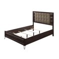 thumbnail image 3 of ACME Tablita Queen Bed in Fabric & Dark Merlot, 3 of 3