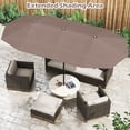 thumbnail image 4 of Gymax Parasol de Patio Double Face de 13 Pi, Grand Parasol d'Extérieur Format Jumeau, Café, 4 of 10