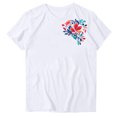 thumbnail image 1 of Pisexur Hauts de Printemps pour Femmes 2025, Hauts pour Femmes, Hauts de Sortie pour Femmes, Hauts pour Dames Mode Imprimé Manches Courtes Blouse de Sortie T-Shirt Drôle à Col Rond Blanc, G, 1 of 7