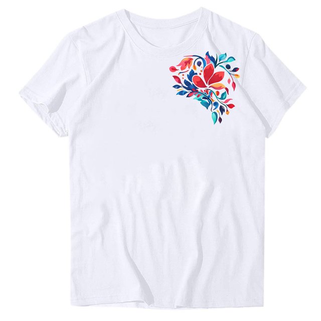 Pisexur Hauts de Printemps pour Femmes 2025, Hauts pour Femmes, Hauts de Sortie pour Femmes, Hauts pour Dames Mode Imprimé Manches Courtes Blouse de Sortie T-Shirt Drôle à Col Rond Blanc, G