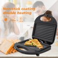 thumbnail image 2 of JUNWELL Electric Non-Stick Belgian Waffle Maker Iron  Breakfast  Sandwiches  Snacks  Burgers and more  2-Slice  Black, 2 of 5