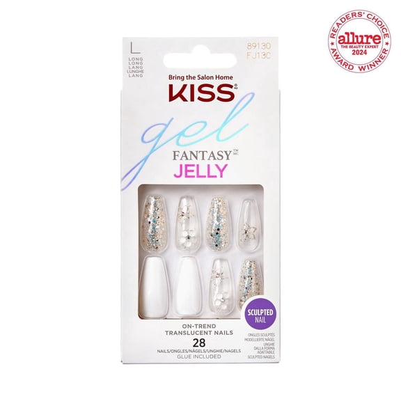 KISS Gel Fantasy - Fake Nails, Long