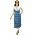 thumbnail image 2 of Bimba Tunique Décontractée pour Femme Mi-Mollet Droite Imprimée en Coton Kurti Kurta, Indigo, 10, 2 of 9
