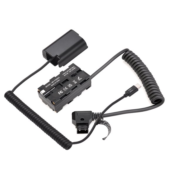 D-Tap to Dual-sided NP-F550 Dummy Battery + Type-C to DMW-DCC17