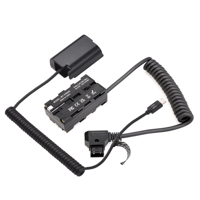 Pile Factice D-Tap vers NP-F550 Double Face + Type-C vers DMW-DCC17