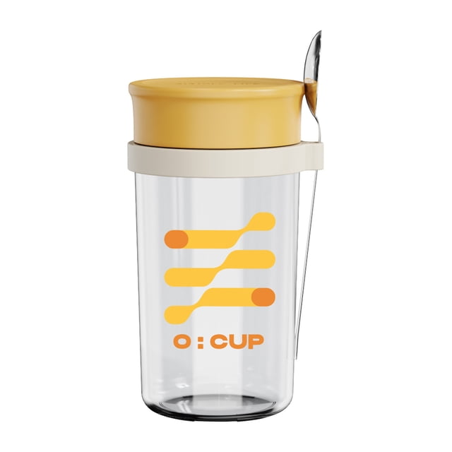 Lksixu Portable Graduated Breakfast Glass Jar And Coffee Cup With Lid Spoon Kitchen Gadgets