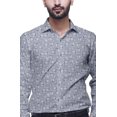 thumbnail image 2 of BESTMAN Cotton Shirts For Men Long Sleeve Printed Formal Shirt, 2 of 5