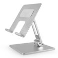 thumbnail image 1 of Graflsoa Adjustable Aluminum Alloy Phone & Tablet Stand, Foldable & Portable, Anti-Slip Design, Silver/Grey, 180° Angle, Lightweight & Durable, 1 of 6
