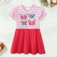 thumbnail image 2 of Robes pour Tout-Petites Fille à Manches Courtes Robe d'Été Robe de Princesse Robe Évasée à Étages Robe Trapèze à Motif Robe de Dessin Animé Robes Élégantes pour Filles, 2 of 5