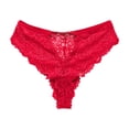 thumbnail image 1 of FAIWAD Strings en Dentelle pour Femmes, String en Maille Ajourée Patchwork, Culottes String Échancrées, Gousset en Coton, Culottes, 1 of 2