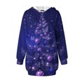 thumbnail image 4 of TIMIFIS Robe de Noël Moche pour Femmes Robe de Vacances à Manches Longues Père Noël Flocon de Neige Graphique Midi Robe Chandail Automne Hiver avec Poches, 4 of 4