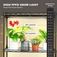 thumbnail image 4 of KFFKFF Metal Plant Rack with Integrated 45W Lighting, 4-Level, Adjustable 3 Spectrum Modes, Includes Timer, Ideal for Seed Germination, Measures 23.6" L x 13.8" W x 49.8" H, 4 of 9