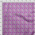 thumbnail image 5 of oneOone Polyester Spandex Fuschia Pink Fabric Abstract Floral Sewing Material Print Fabric By The Yard 56 Inch Wide, 5 of 5