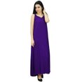 thumbnail image 2 of Bimba Robe Maxi Unie à Bretelles Spaghetti pour Femme pour l'Été, Tenue de Plage, Robe d'Été, 2 of 8