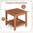 thumbnail image 3 of Gymax 2-Tier Adirondack Side Table w/ Slatted Tabletop Storage Shelf for Garden, 3 of 10