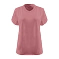 thumbnail image 3 of FAIWAD Womens Tops Summer Plus Size Casual V Neck Short Sleeve Drop Shoulder T-Shirt Loose Comfy Basic Tunic Tops, 3 of 3