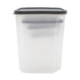 thumbnail image 2 of Mainstays 4 pack Grey Plastic Square Food Storage Container Set, Kitchen Pantry Organizer for Dry Food Storage, 2 of 5
