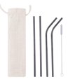 thumbnail image 2 of Meitianfacai 304 Color Metal Stainless Steel Straws Portable Set Reusable Bar Drinks Milk Tea Straws 5pc, 2 of 6