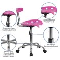 thumbnail image 2 of Vibrant Candy Heart and Chrome Swivel Task Chair with Tractor Seat, 2 of 9
