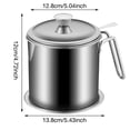 thumbnail image 2 of Oleegame 1PC Blue Juice Grease Container Kitchen Used Cooking Oil Storage Can Grease With Fine Mesh Strainer Lid For Fat Hot Frying Oil, 2 of 8