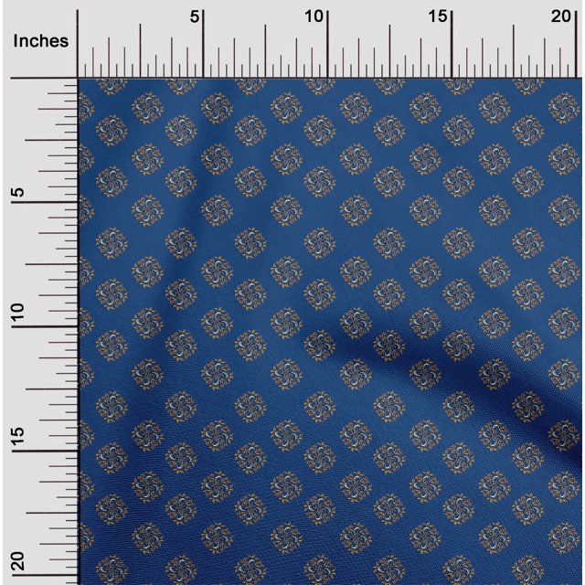 oneOone Cotton Flex Fabric Floral Block Print Sewing Fabric BTY 40 Inch Wide