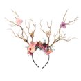 thumbnail image 1 of Christmas Fairy Tale Flower Headband Retro Tree Branch Deer Ears Antler Hair Hoop, 1 of 4