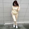 thumbnail image 2 of Femmes 2PCS Ensemble Long Dessin Sangles Slim-Fit Sweatshirt et Pantalon de Survêtement Ensemble, 2 of 4