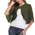thumbnail image 2 of Timegard Shrugs for Dresses Chiffon Lightweight Short Sleeve Open Front Cardigan Outerwear Shawl Cape, 2 of 9