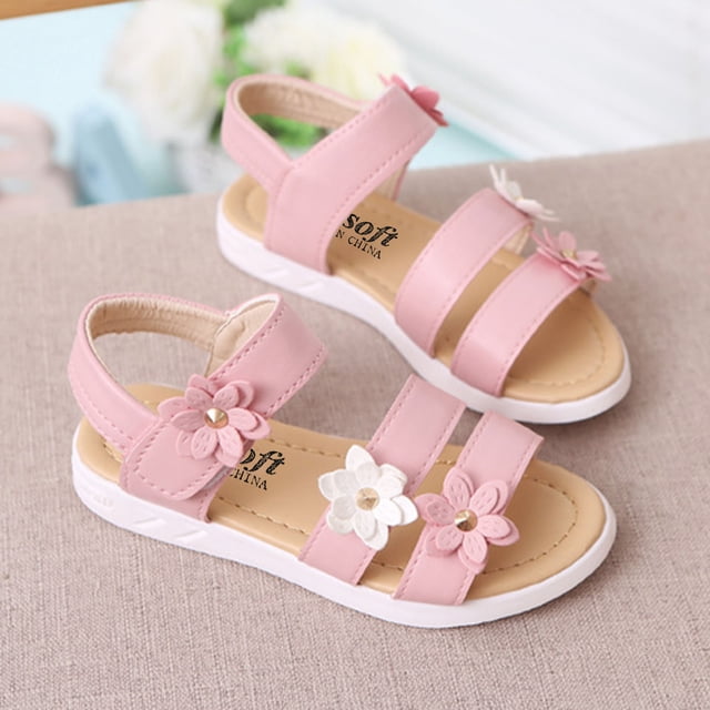 Rubber Sole Sandals,Flower Design Shoes,Adjustable Straps,Comfortable Outdoor Wear
