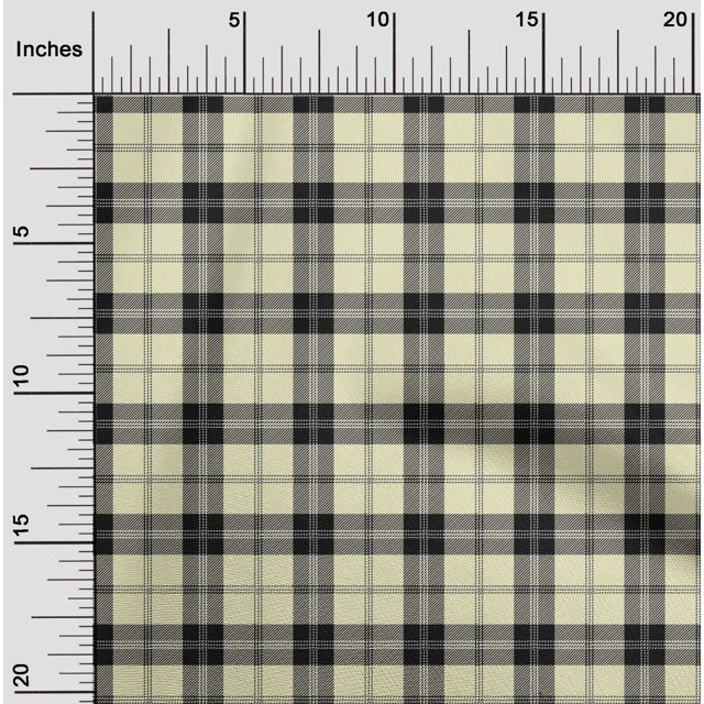 oneOone Silk Tabby Fabric Tartan Check Printed Craft Fabric BTY 42 Inch Wide