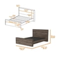 thumbnail image 3 of FM FURNITURE Braga Full Size Bed Frame Dark Brown Engineered Wood, 3 of 8